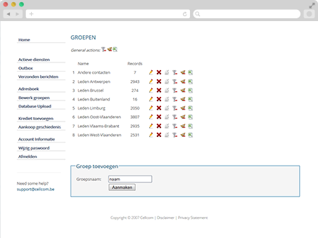 Gestion des groupes